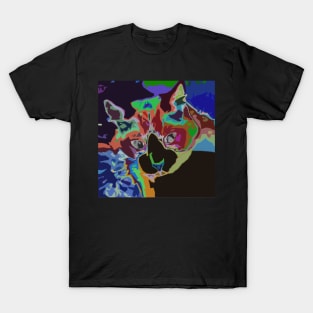 Abstract Kitty Cat T-Shirt